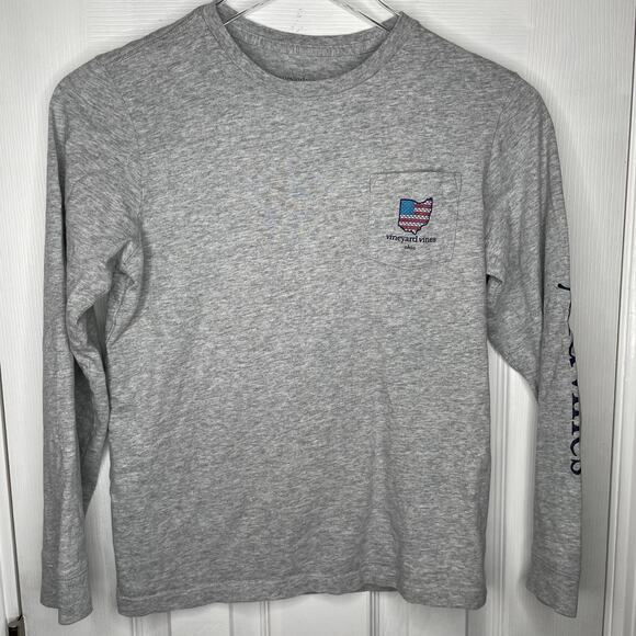 Vineyard Vines Other - Vineyard Vines Kids Long-Sleeve Ohio State Icon T-Shirt Kids Boys Gray Sz Medium